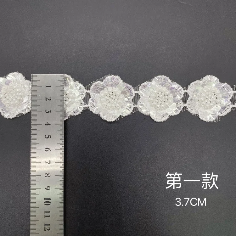 Wedding dress accessories Heavy hand bead bead embroidery lace can be matched neckline cuff clothing accessories lace ribbon