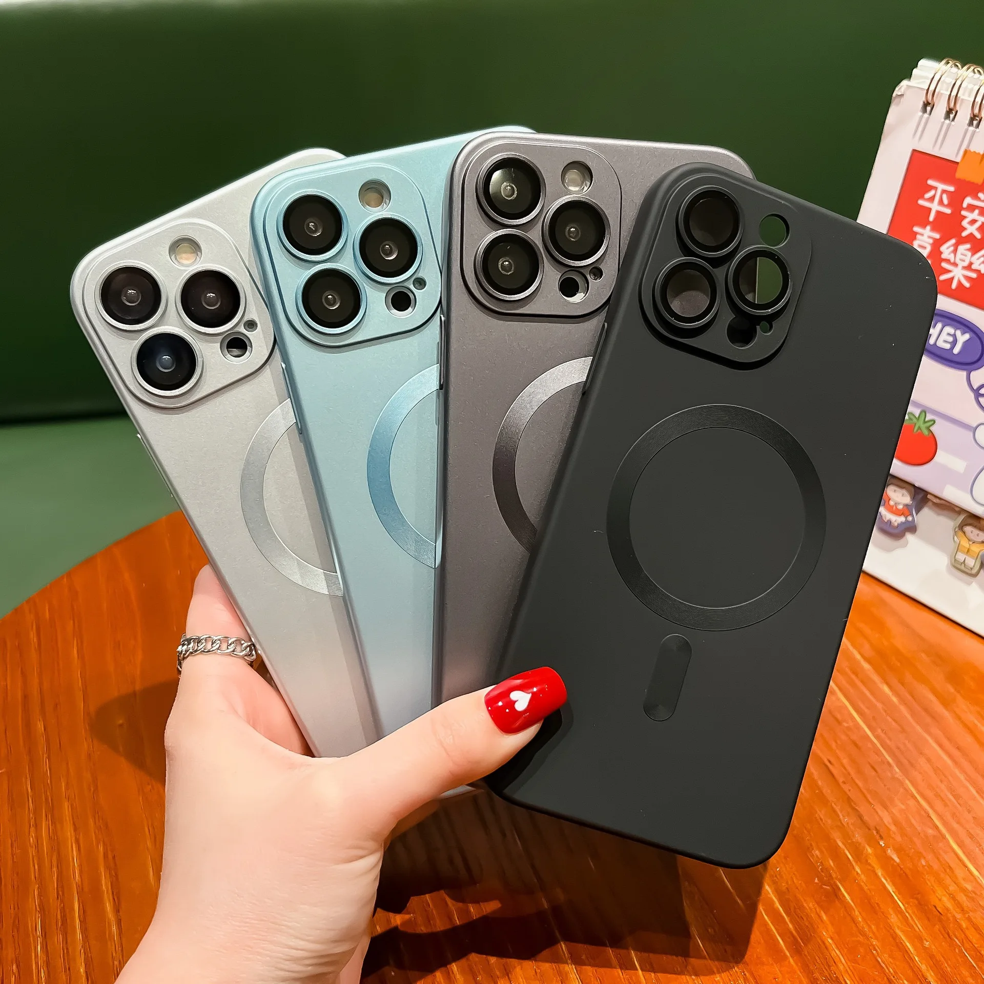 luxury magnetic cell phone back cover for iPhone 14 Pro max popularity skin feel mobile phone case for iPhone 15 14 13 12 11