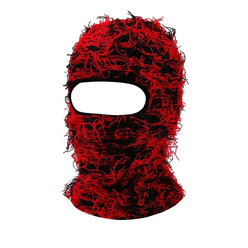 Balaclava Knitted Full Face Ski Mask Winter Warm Windproof Hip hop Funny Pullover Hats For Men Woman
