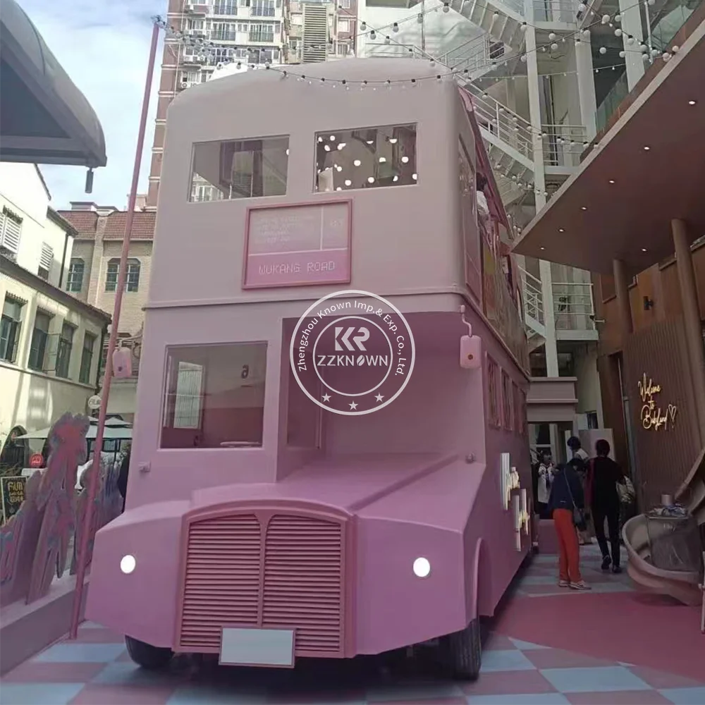 2024 Double Floor Commercial Catering Trailer Street Restaurant 2-story Mobile Food Caravan For Sale