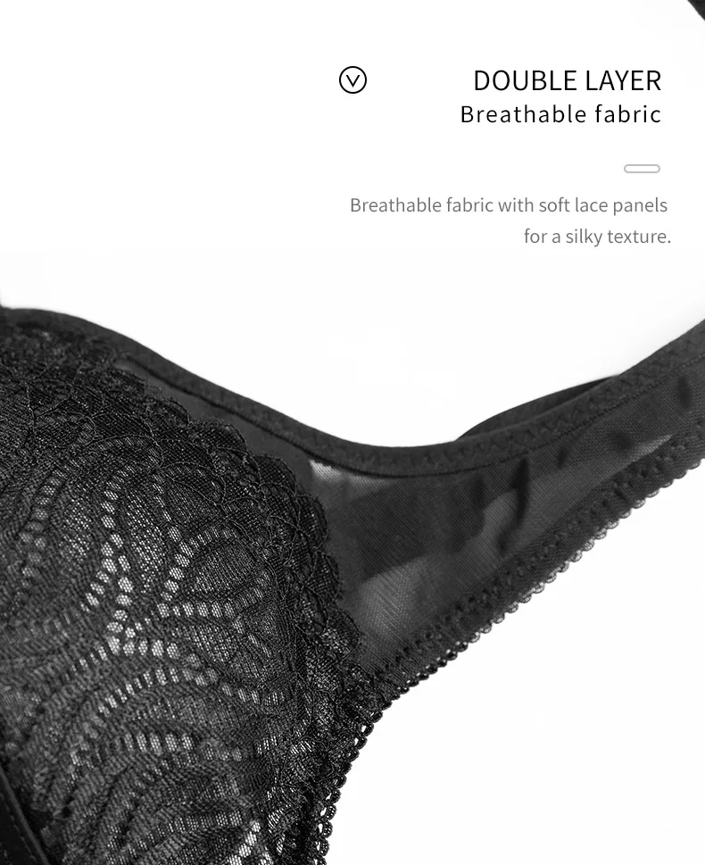 Sexy Lace Plus Size No Wire Bra for Women