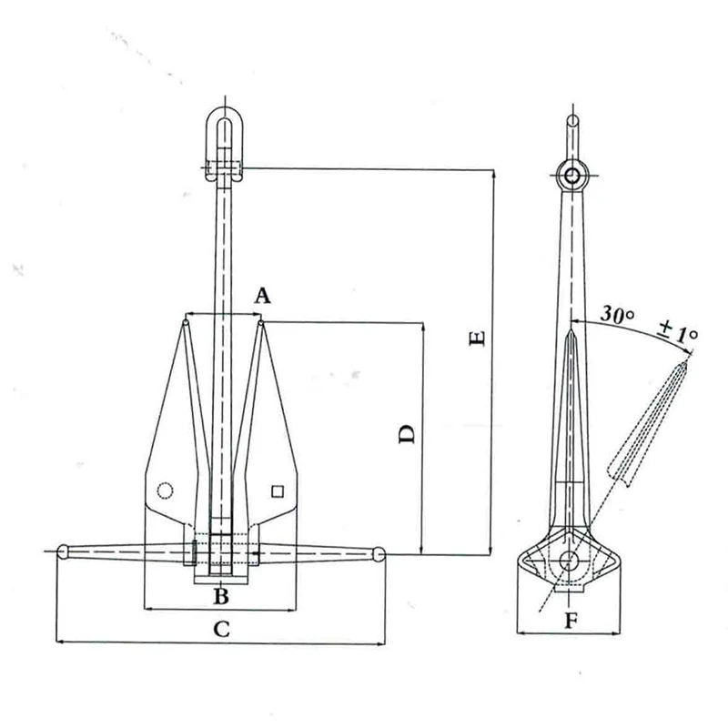 Низкая цена, горячеоцинкованные якоря для лодки
