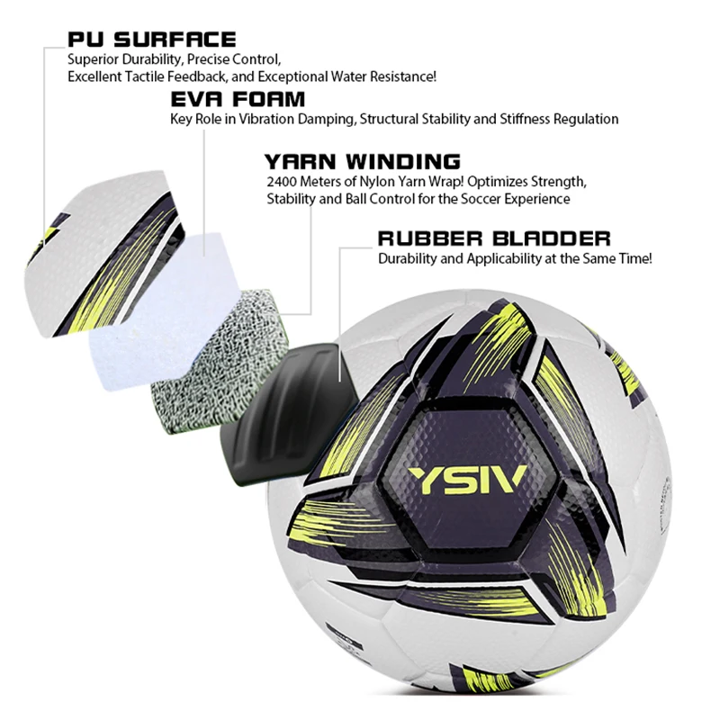 Custom Logo Printed Size 4 Soccer Balls 32 Panel Hand Stitched Low Bounce Bulk PU Select Handball Thermal Bonded Entertainment