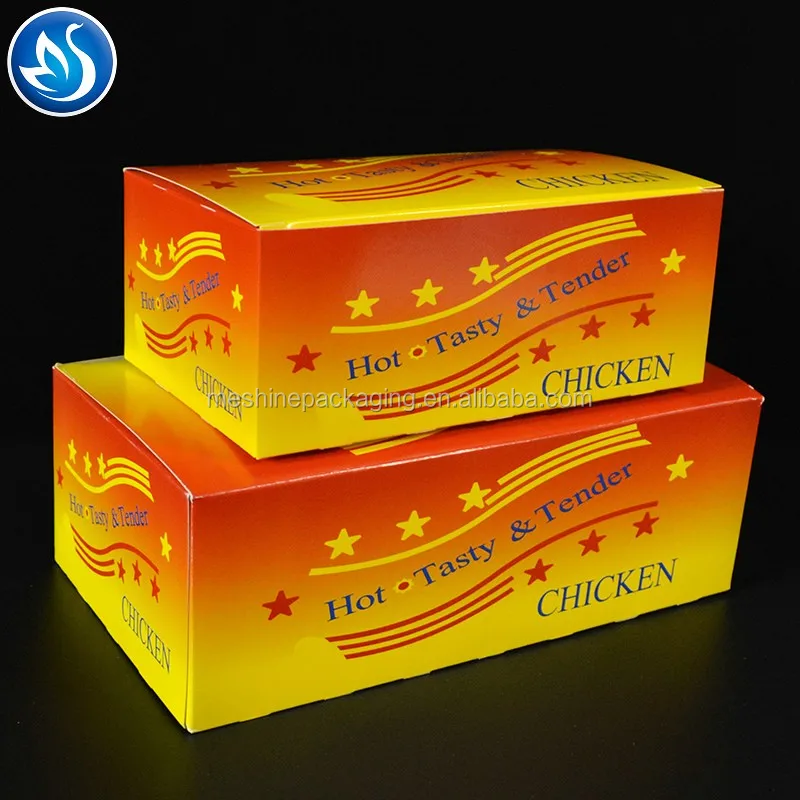 Custom Printed Takeaway Fast Food Container Hot Dog Pie French Fries Chicken Snack Paper Box
