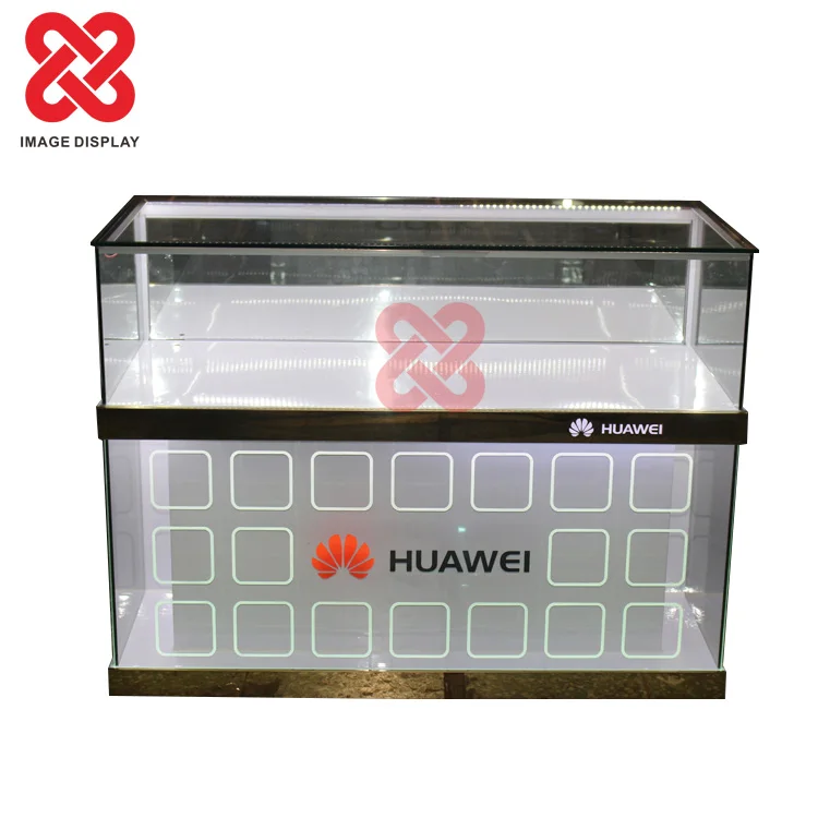Mall Shop Furniture LED Classic Customized Lighting Style Modern Color Design glass display case cabinet showcase