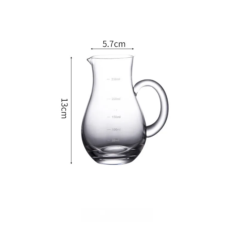 Wholesale 3oz 500ml Glass Wine Jug For Spirits Divider Jug Spirits Wine Shot Glasses Glass Wine Decanter Glassware With Handle