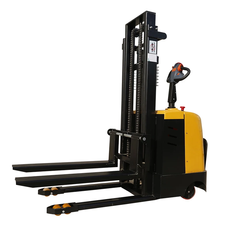 
With Emergency Stop Switch Device Stand Type Powered Pallet Stacker 