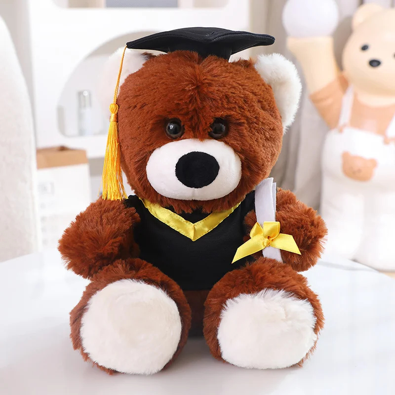 Super Soft Little Baby Graduation Teddy Bear Cute Fabric And Long Plush Embroidered Features For Birthday Fun