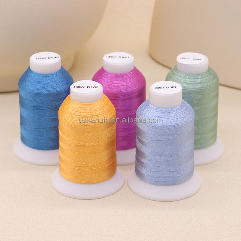 40 Colors Embroidery Thread Kits Rich Color Threads For High Speed Embroidery Machine