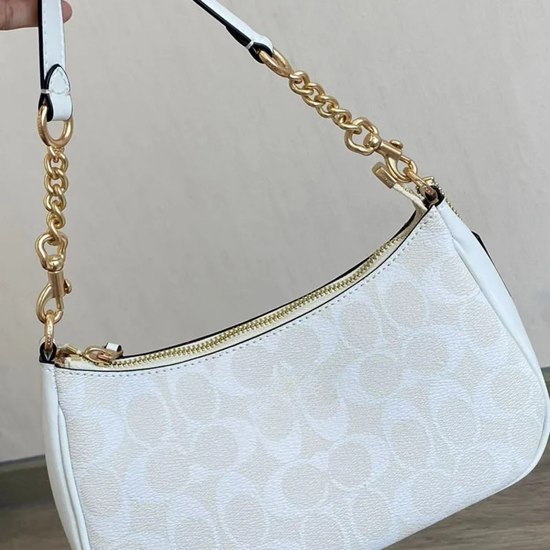 Support Custom Size Women Underarm Bag Classic Printed Shoulder Bag Chain PU Handbag