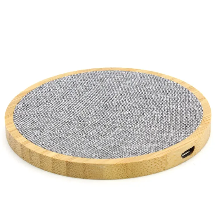 Promotional Gifts Eco Friendly Custom Fast Charging 10w 15w Bamboo Wireless Charger Pad Mobile Phone Chargers Wireless Charger