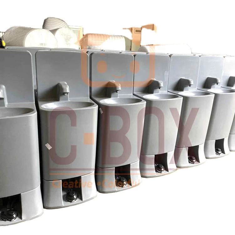 Portable Hand Washing Station Outdoor Wash Basin With Stand Double Bathroom Sink