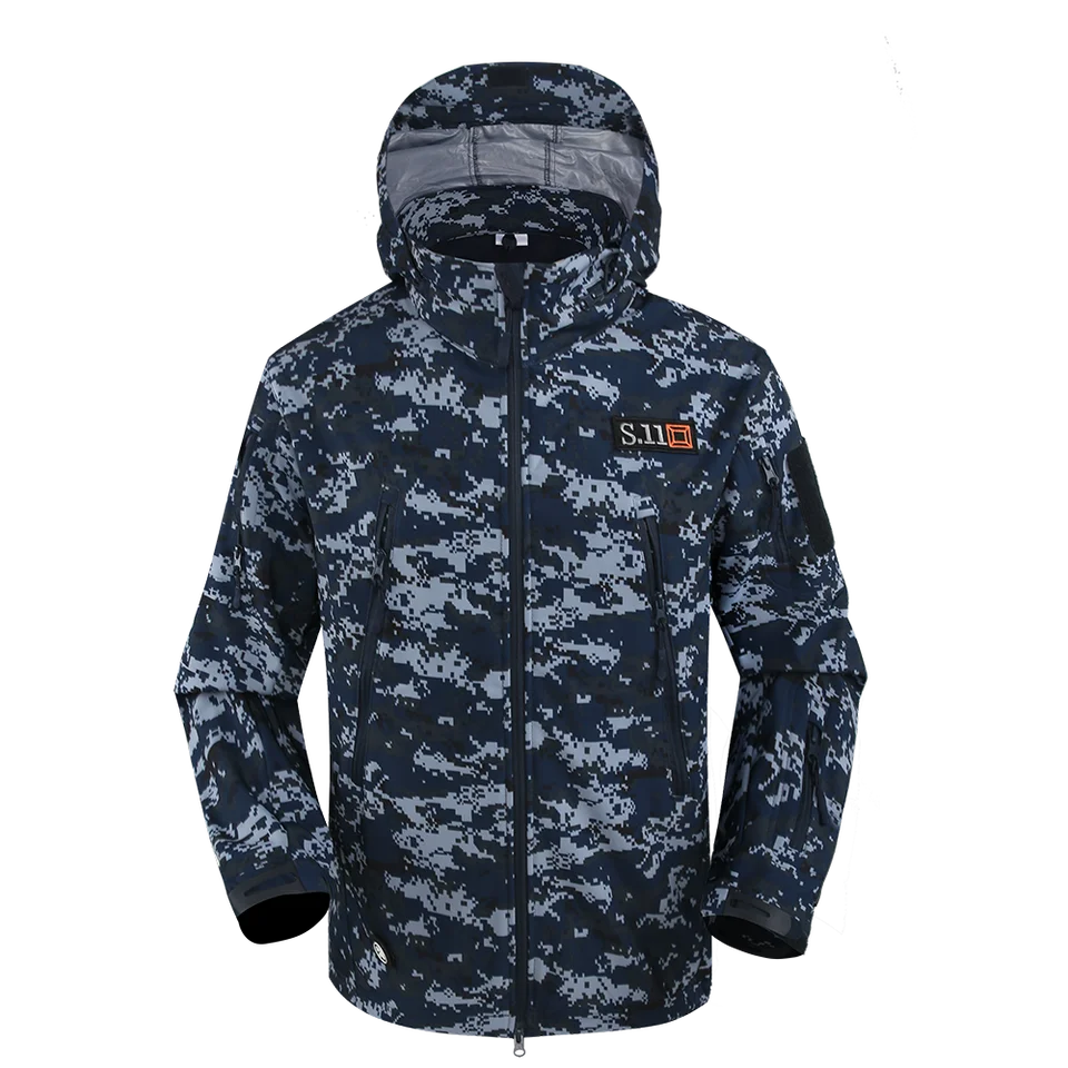 HNXX winter windproof softshell hunting clothes camouflage jacket men