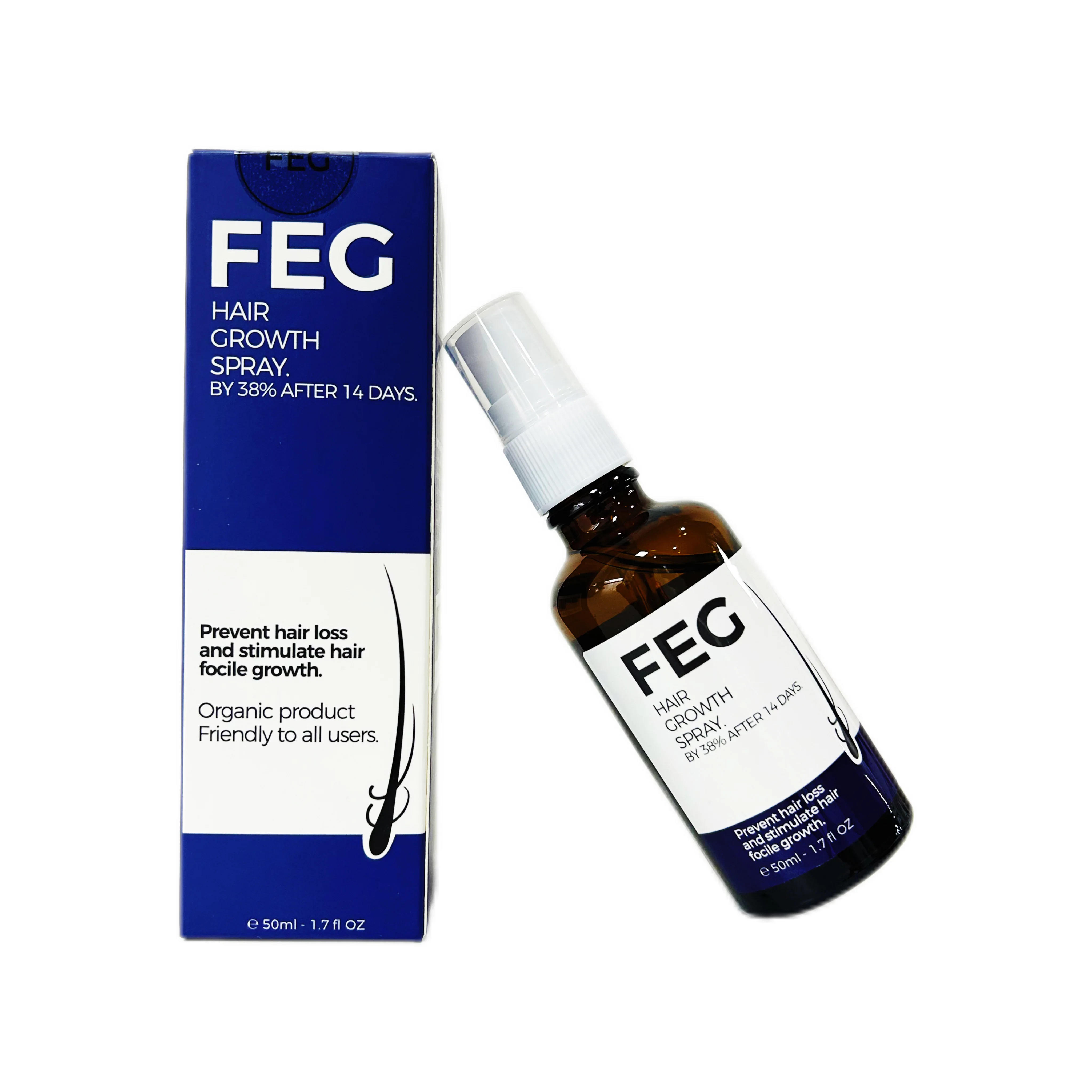 FEG spray Hair Regrowth Solution, Fast Acting, Hair Volume Enhancement for Unisex, Hair Strengthening & Long-lasting Effect.