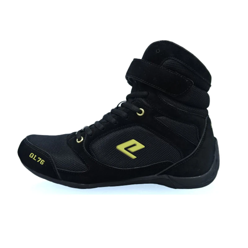 QILOO Wholesale Manufacturer 2023 Men High Top Title Boxing Shoes Breathable Male Wrestling Shoes