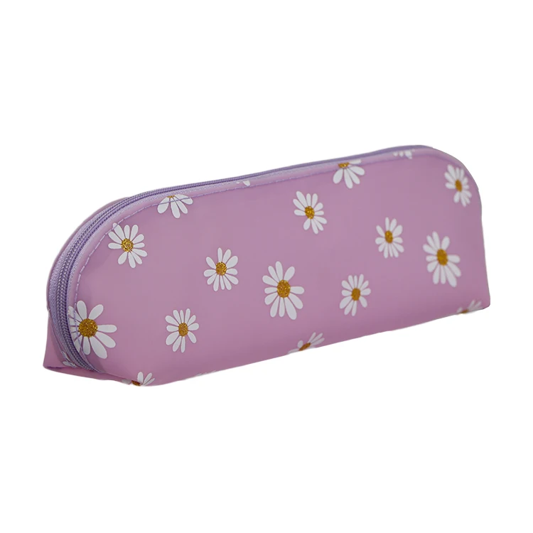 Attractive Price New Type Purple Pencil Case Daisy Flower High Quality