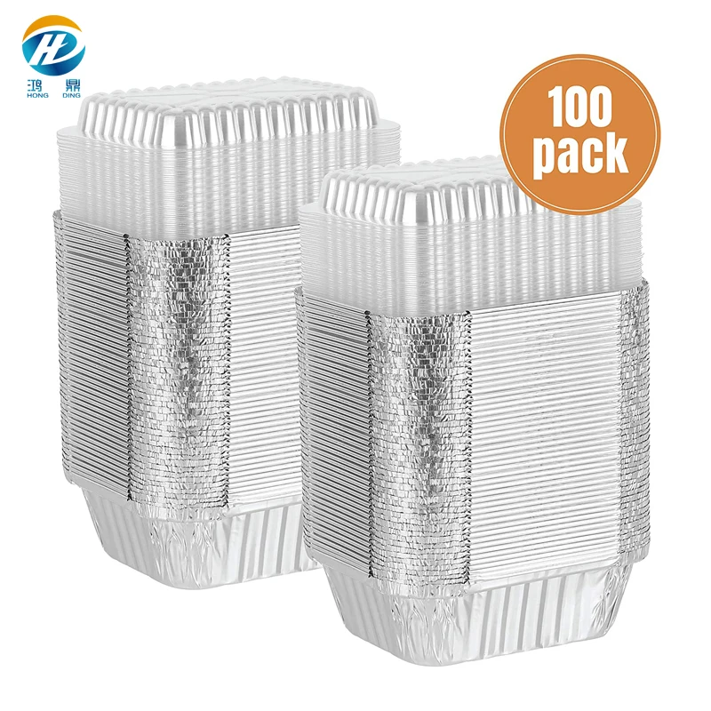 8011-o square 35 micron 25 micron aluminum foil lunch box food grade