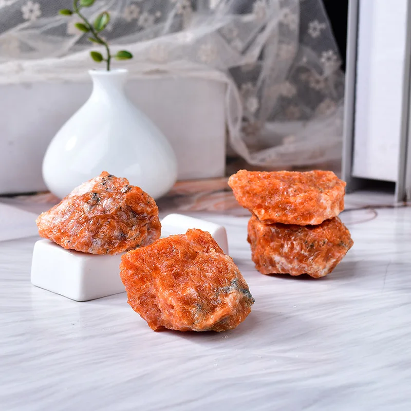 Original Sunstone Wholesale Unpolished Natural Crystal Healing Stones Raw Rough Stone For Collection