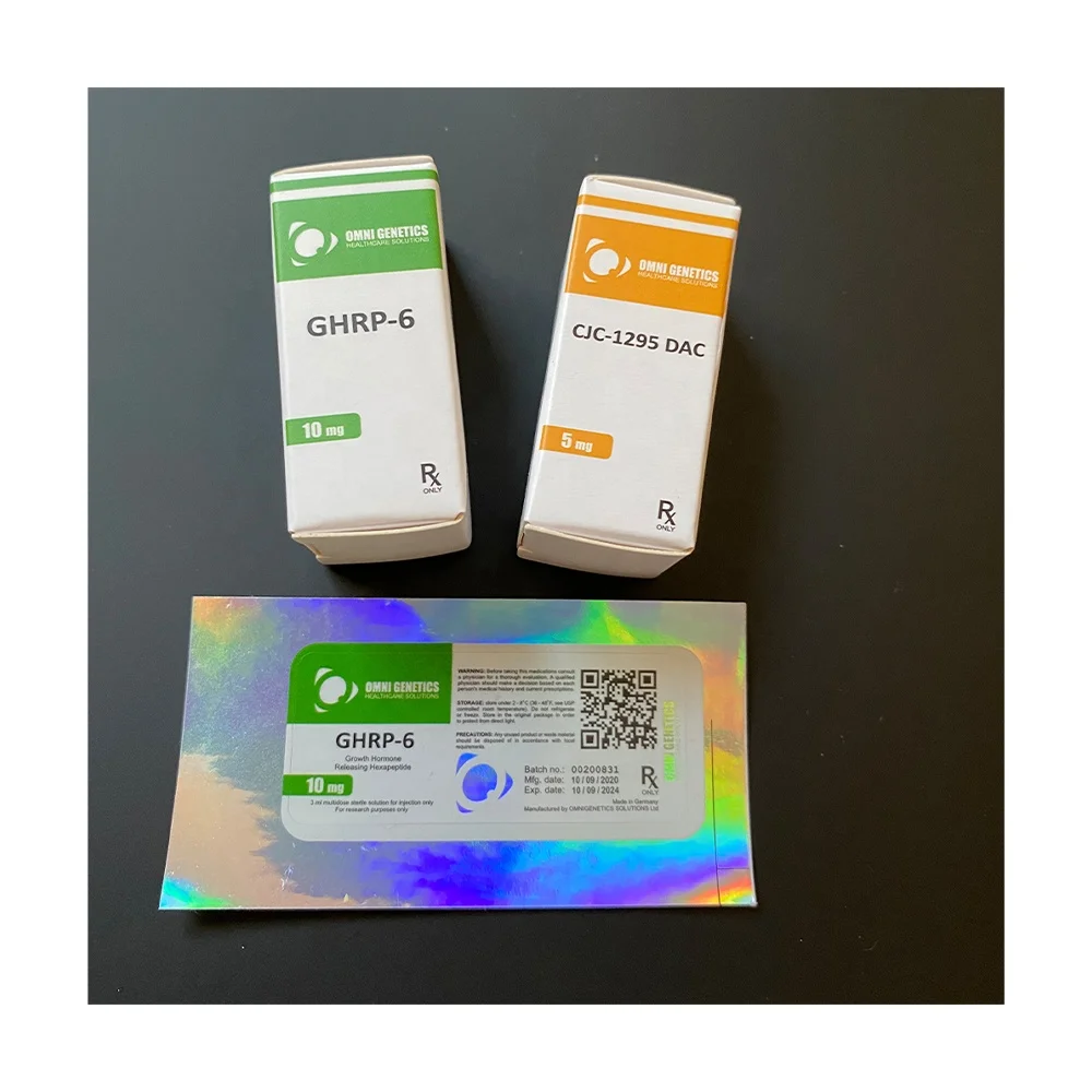 2022 Newest printed branded hcg injection peptide packaging paper box empty vial label with plastic tray for 1x5000iu hcg