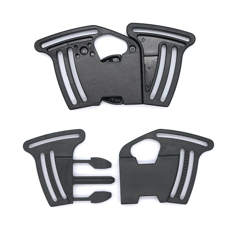 Plastic POM Quick Release Buckle 38mm Double Adjust Safety Symmetrical 4 Way Plastic Buckles For Stroller