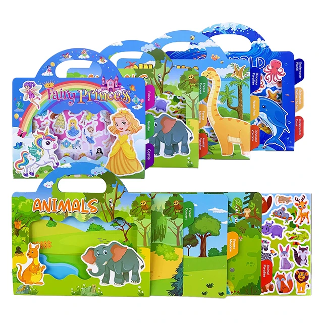 Wholesale Reusable Quiet Sticker Book Manufacturers Early Education Toy Cheap Sticker Color Book For Kids