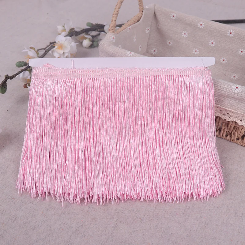 15cm Satin Colorful Polyester Dance Skirt Dress Tassel Fringe Trim