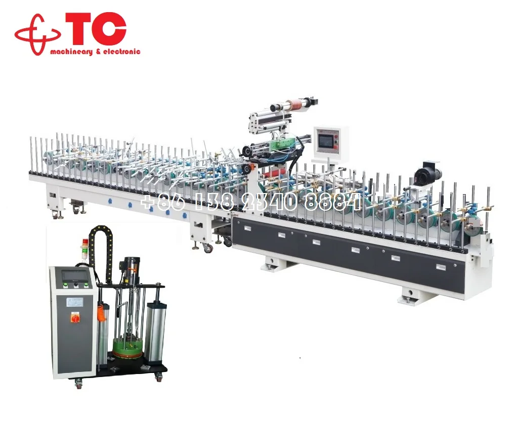 300/400/450MM  PUR Hot Melt Profle Wrapping Machine, WIDTH FLEXIBLE
