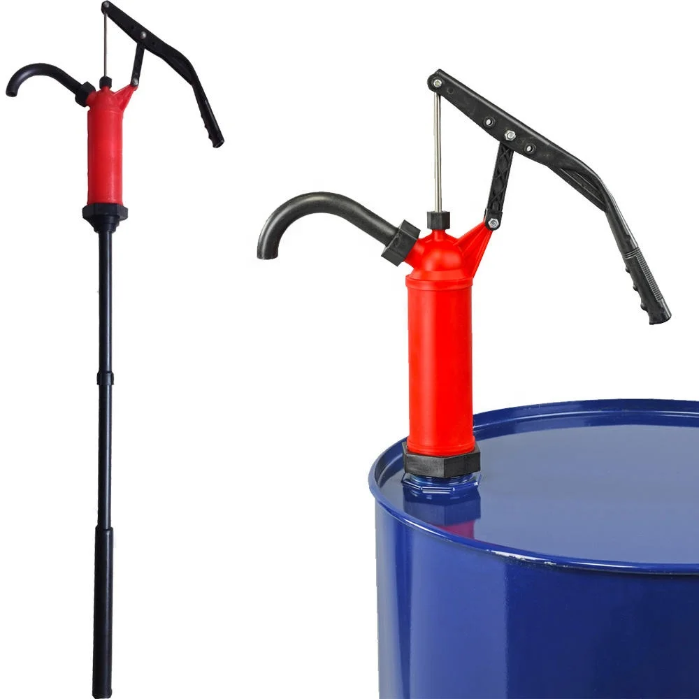 Plastic lever liquid drum portable manual oil lubrication hand handle barrel pumps for chemicals