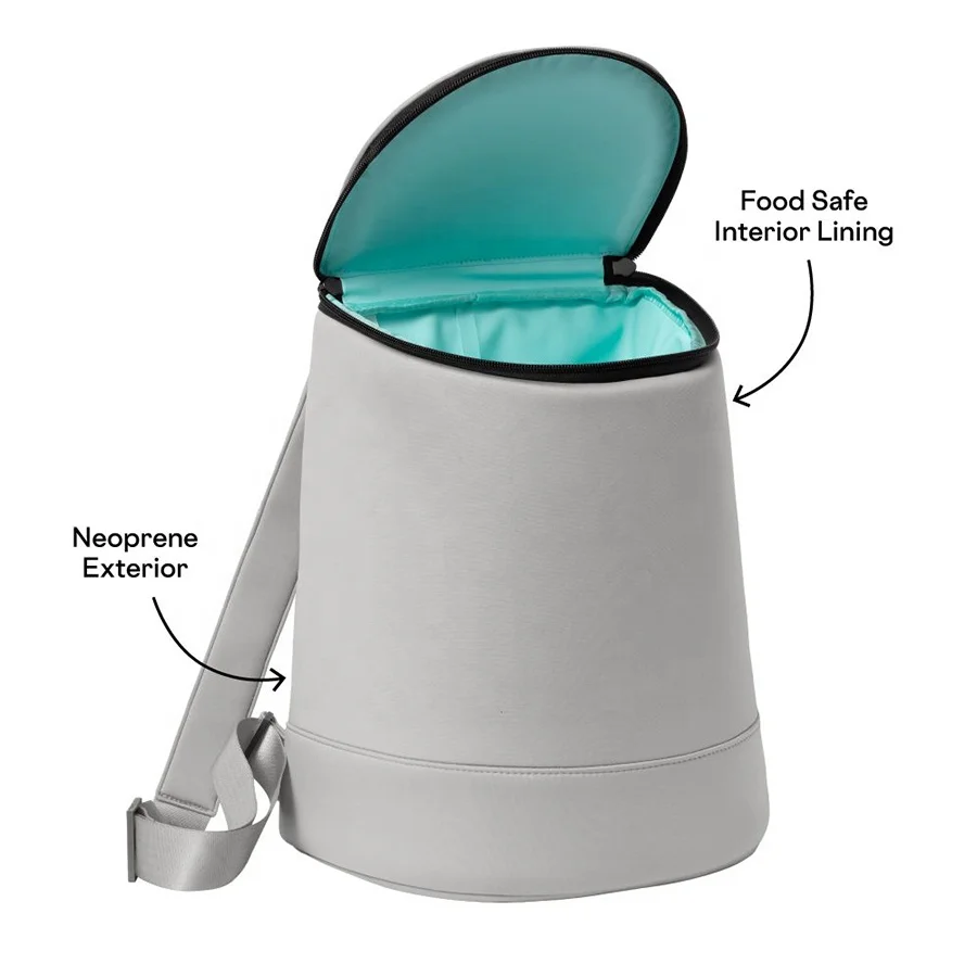 Lifestyle Custom Design Waterpoof Bucket Cooler Bag Neoprene Picnic Camping Beach Cooling Bag Insulated Beer Can Cooler Backpack