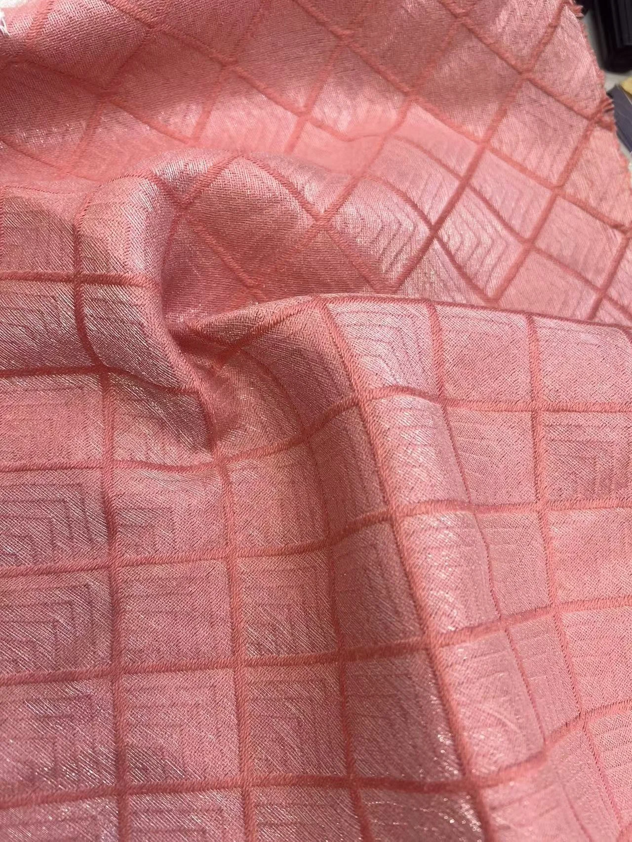 Shiny Jacquard Brocade fabric embroidery fabric for dress coat