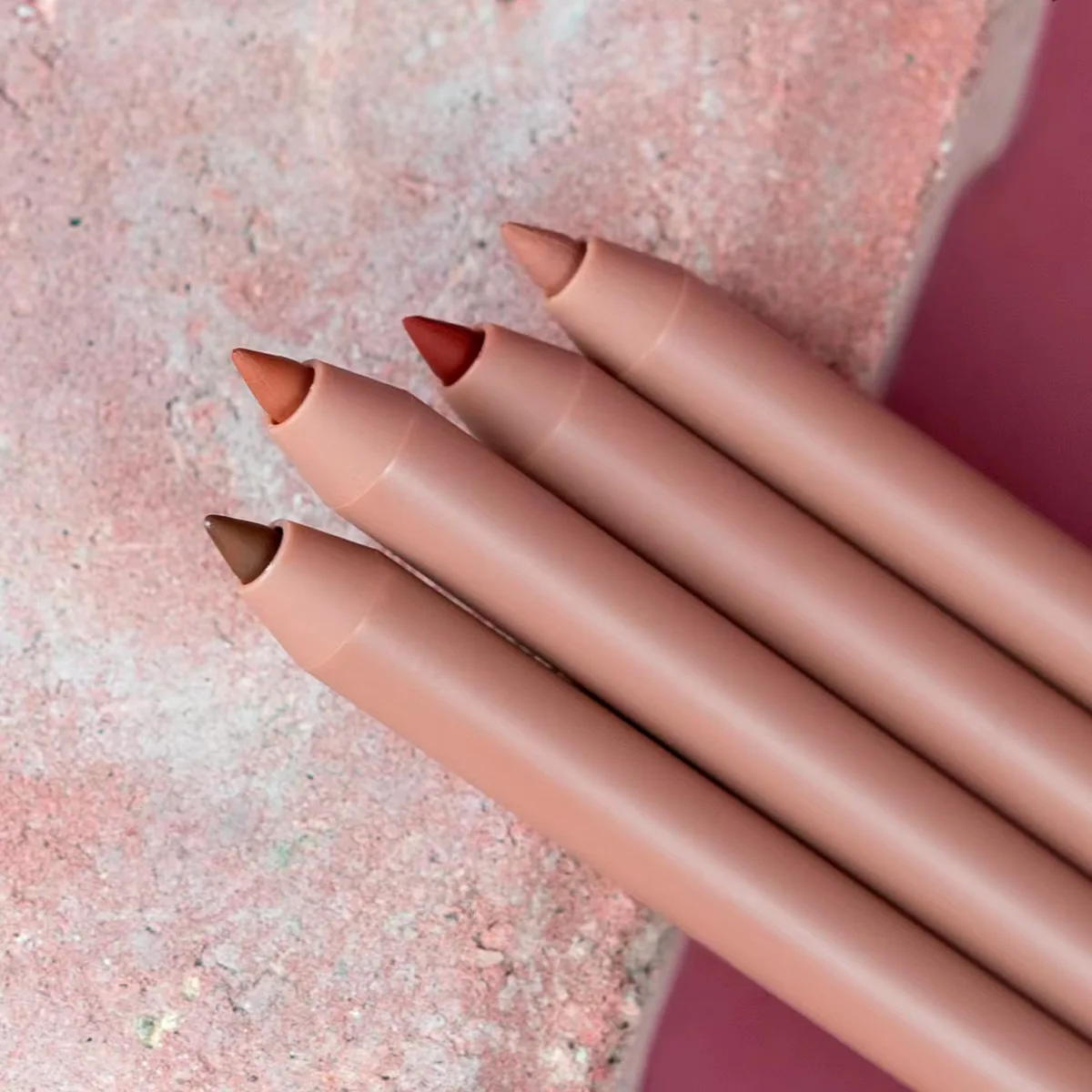High Pigment Nude Pink Smooth Matte Dark Brown Lip Liner Long Lasting Waterproof Private Label Brown Pencil Vegan Lip Liner