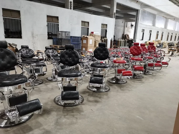 Salon Barber Shop Equipment Antique Cutting Hair Chairs Retro Shaving Chairs Antique Professional Men Recling Barber Chair