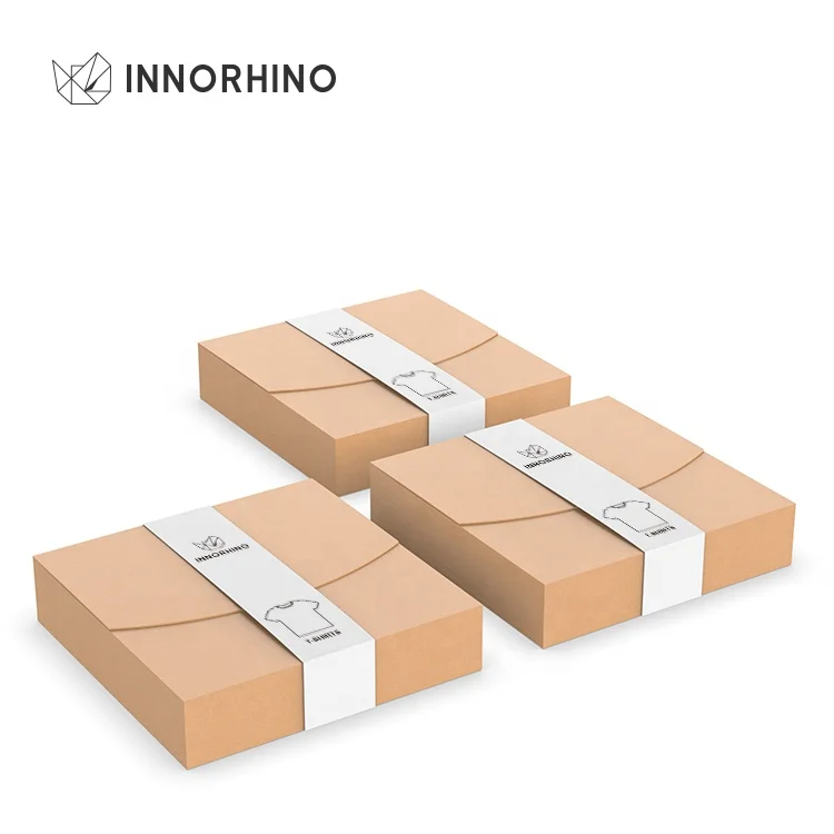 Envelope Box Eco-friendly Biodegradable Custom Recycle Kraft Paper Packaging Mailer Box For Clothes T-Shirt Gift Bag INNORHINO