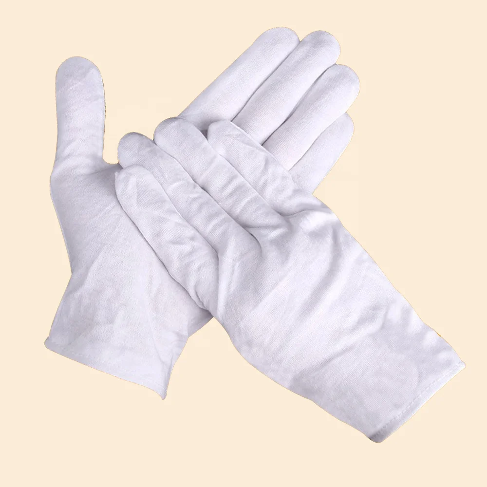 GM1001 Soft Breathable Thin White Parade Gloves Jewelry Inspection Transportation Maintenance Work Etiquette Cotton Gloves