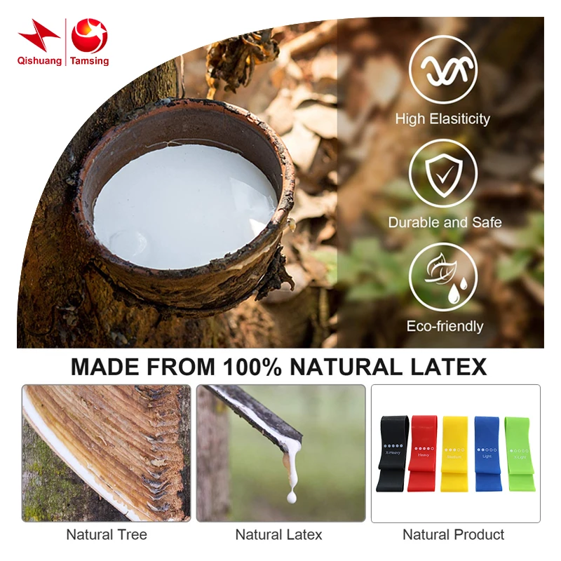 Ready to Ship High Quality  Latex Family Exercise Fitness Blue Elastic Mini Hip Exercise Resistance Loop Booty Bands