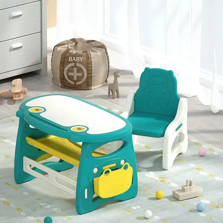 New Height Adjustable Children Activity Table Reading Study Desk Baby Dining Table And Chair Kids Play Table