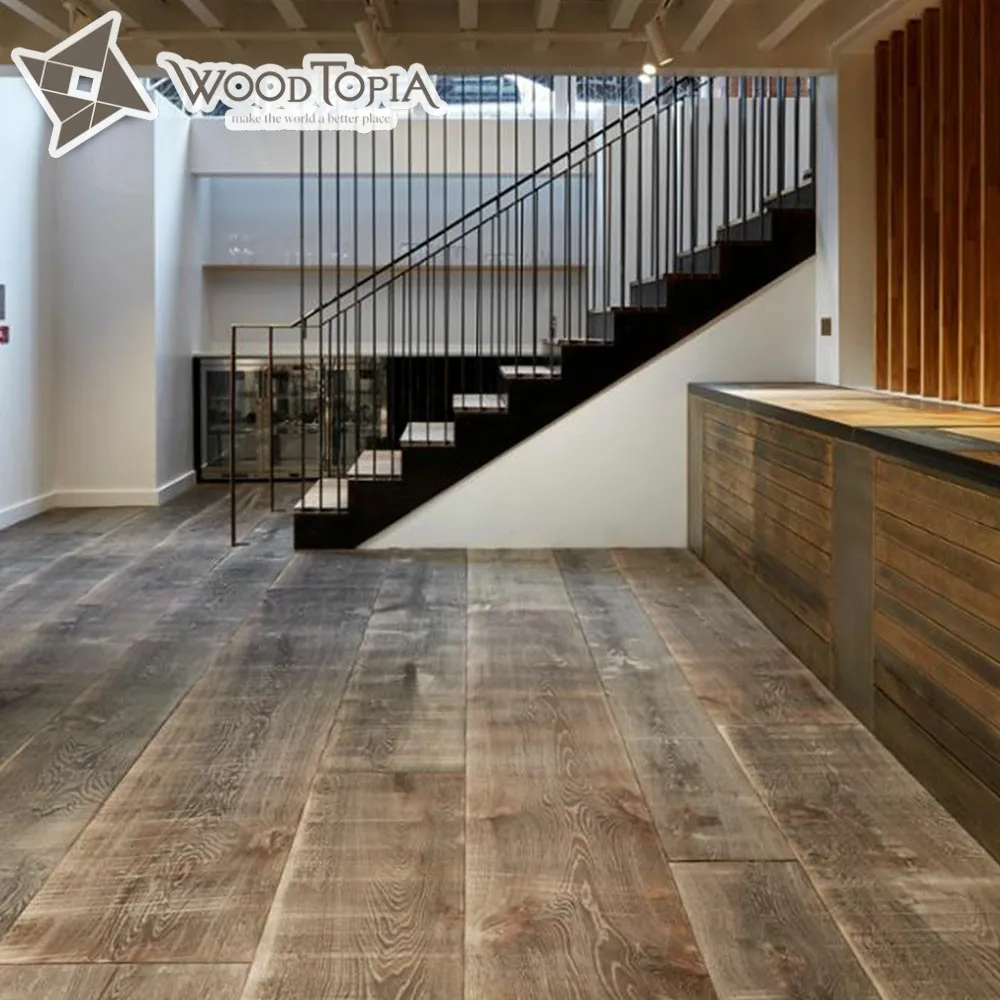 Reclaimed Band Saw Cut Oak Engineered Wood Flooring