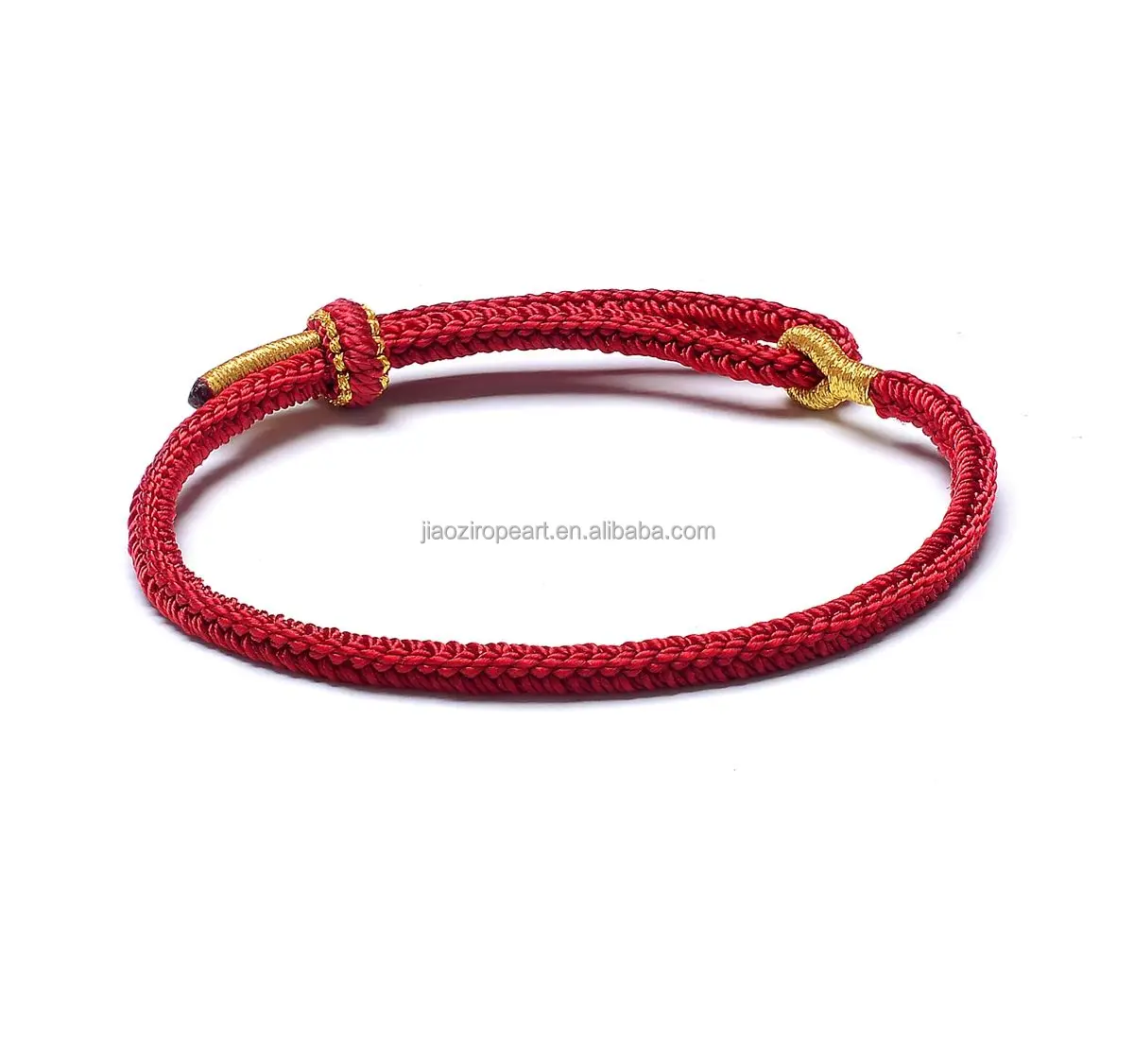 Handmade Peach Blossom Knot Bracelet 3mm/2.5mm/2mm Trendy Style Fashion String Jewelry with Chinese Elements
