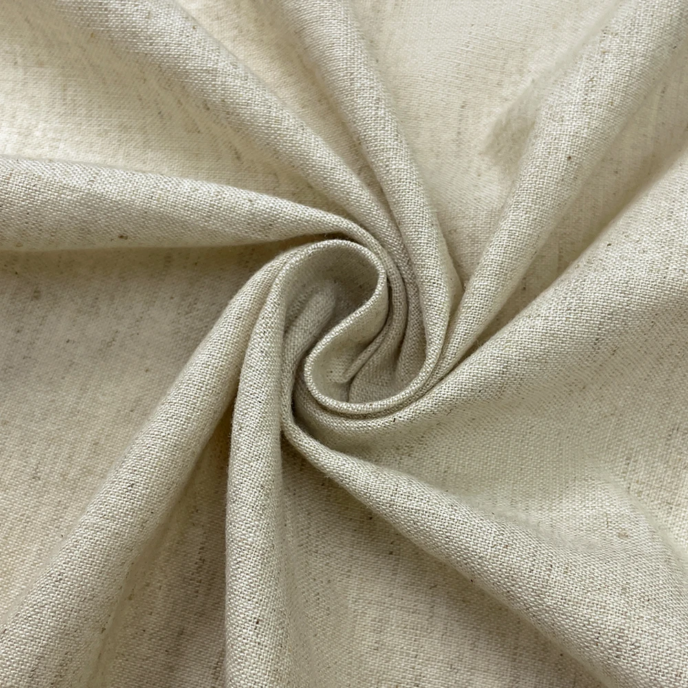 hot sale 55% linen 45% cotton breathable 145gsm solid color sand washing treatment soft linen