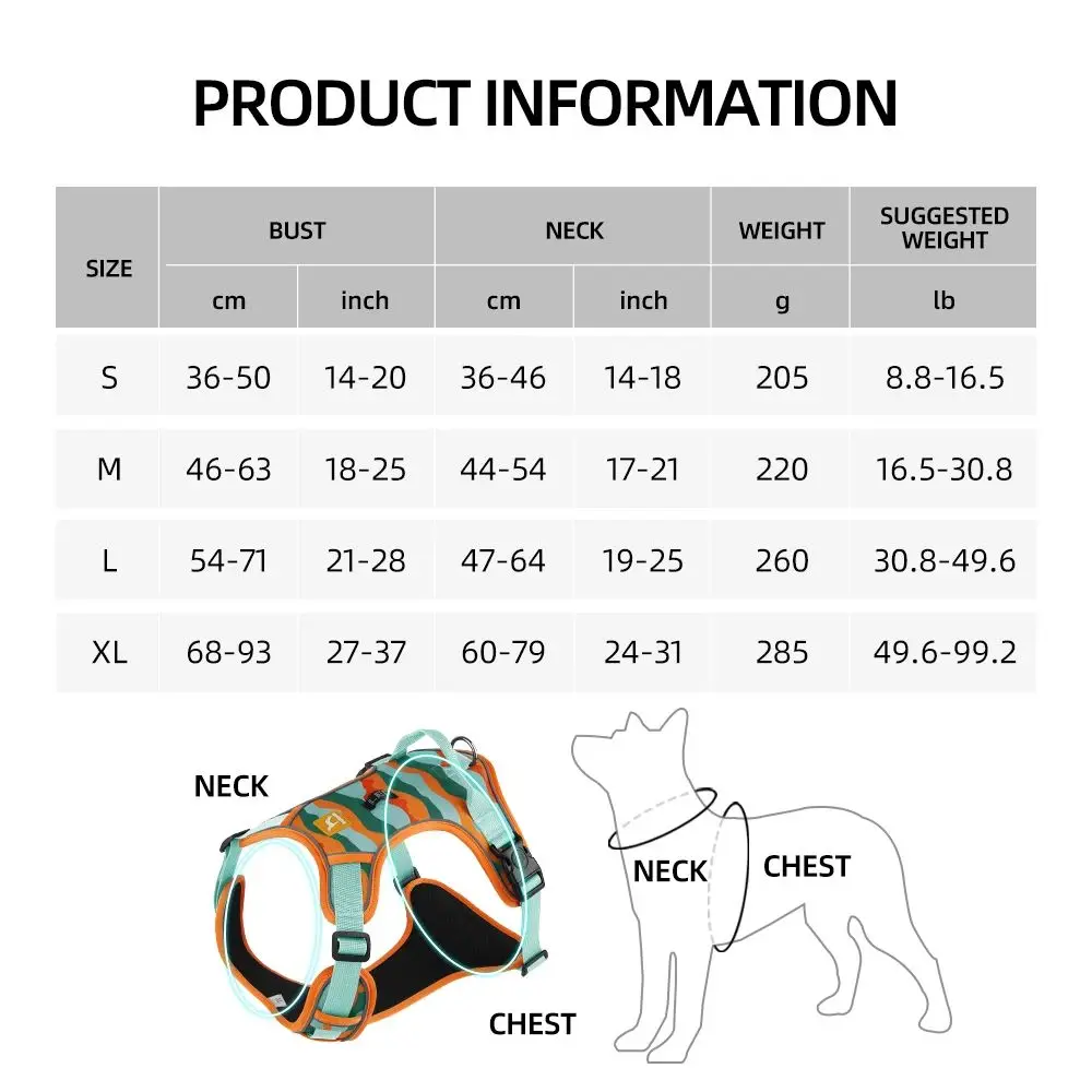 Wholesale custom logo Luxury adjustable No Pull Reflective Soft Mesh Padded leash Pet Dog Harness