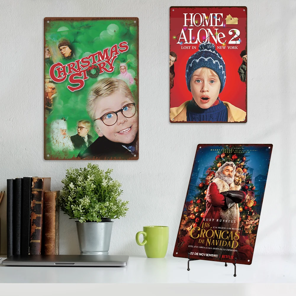 Putuo Decor Christmas Movie Wholesale Tin Sign Metal Plate Printing Home Room Christmas Decoration