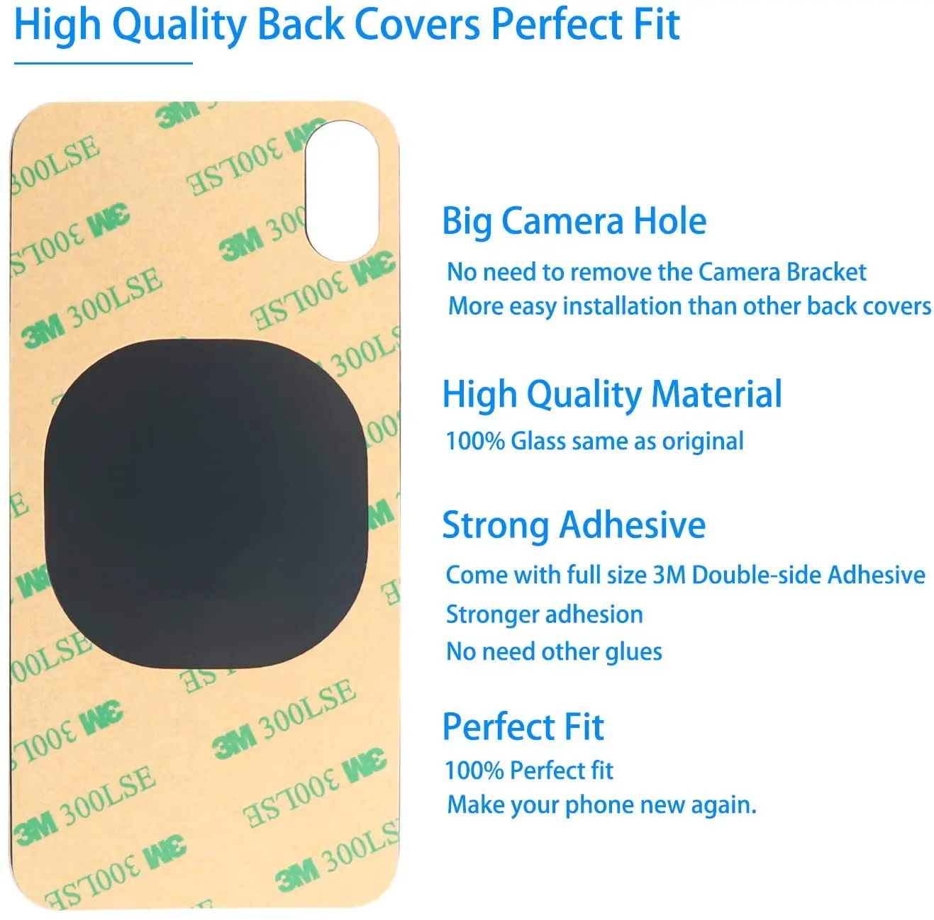 Стеклянная задняя крышка для Iphone 8 X Xs Xr Xsmax 11 11pro 11promax 12 12promax 12pro