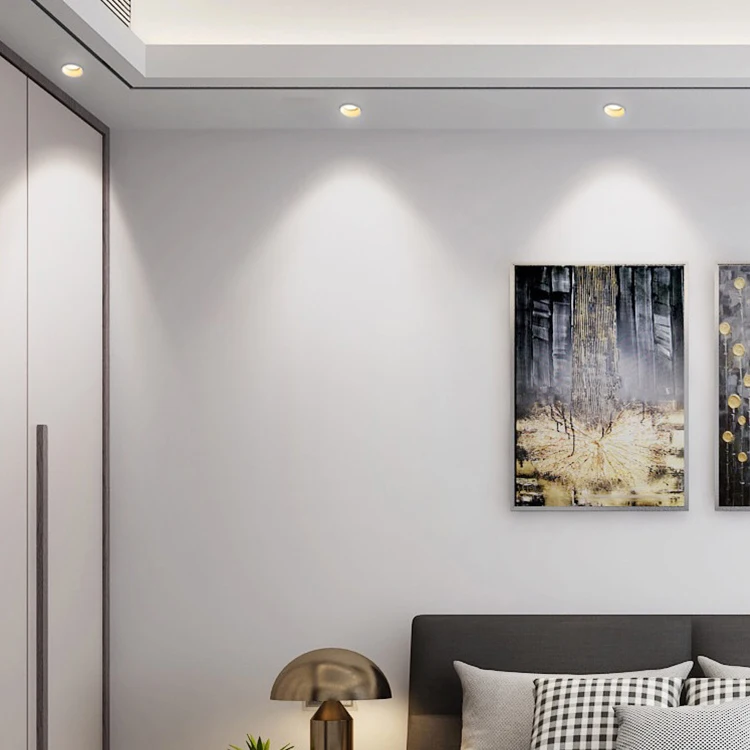 Commercial Recessed Led Downlight White Aluminum Adjustable 3000K 4000K 6000K Ceiling Down Lights 7W Anti Glare Downlights