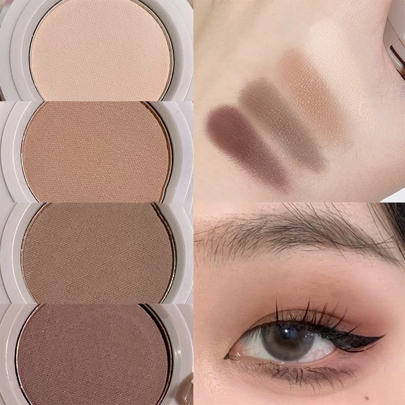 Four layers of sandwich color nose shadow silhouette earth color eye shadow sparkling pearl matte hair eye shadow plate