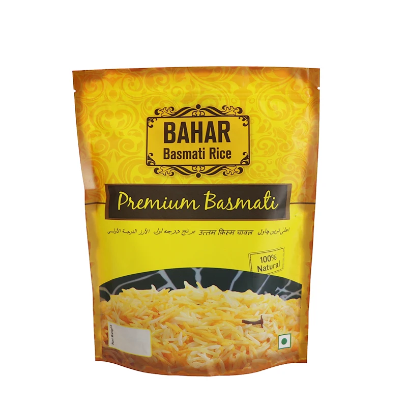 Custom printing 1kg 2kg 5kg matte rice plastic packaging bag ,stand up zipper lock pouch for food