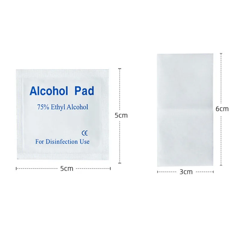 50/100 Pcs 75% Alcohol Prep Pad Cotton Flake Disposable Mobile Phone Nail Art Cleaning Disinfection Alcohol Pads