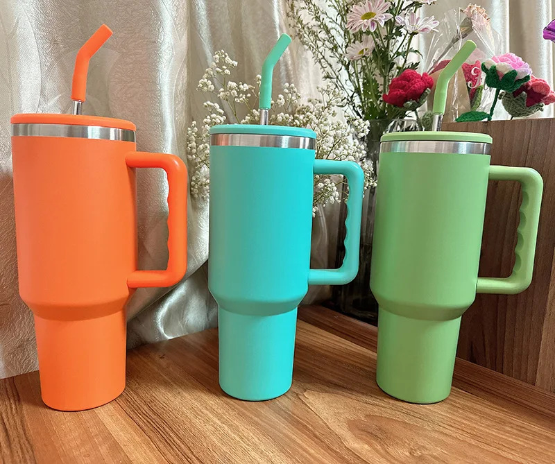 Factory H4.0 40oz 304 tumbler Insulated Reusable Stainless Steel Water Bottle 40oz car mug colorful  Coffee Mug Cup