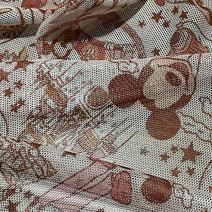 new fashion very light  weight sublimation digital printing stretch mesh fabric