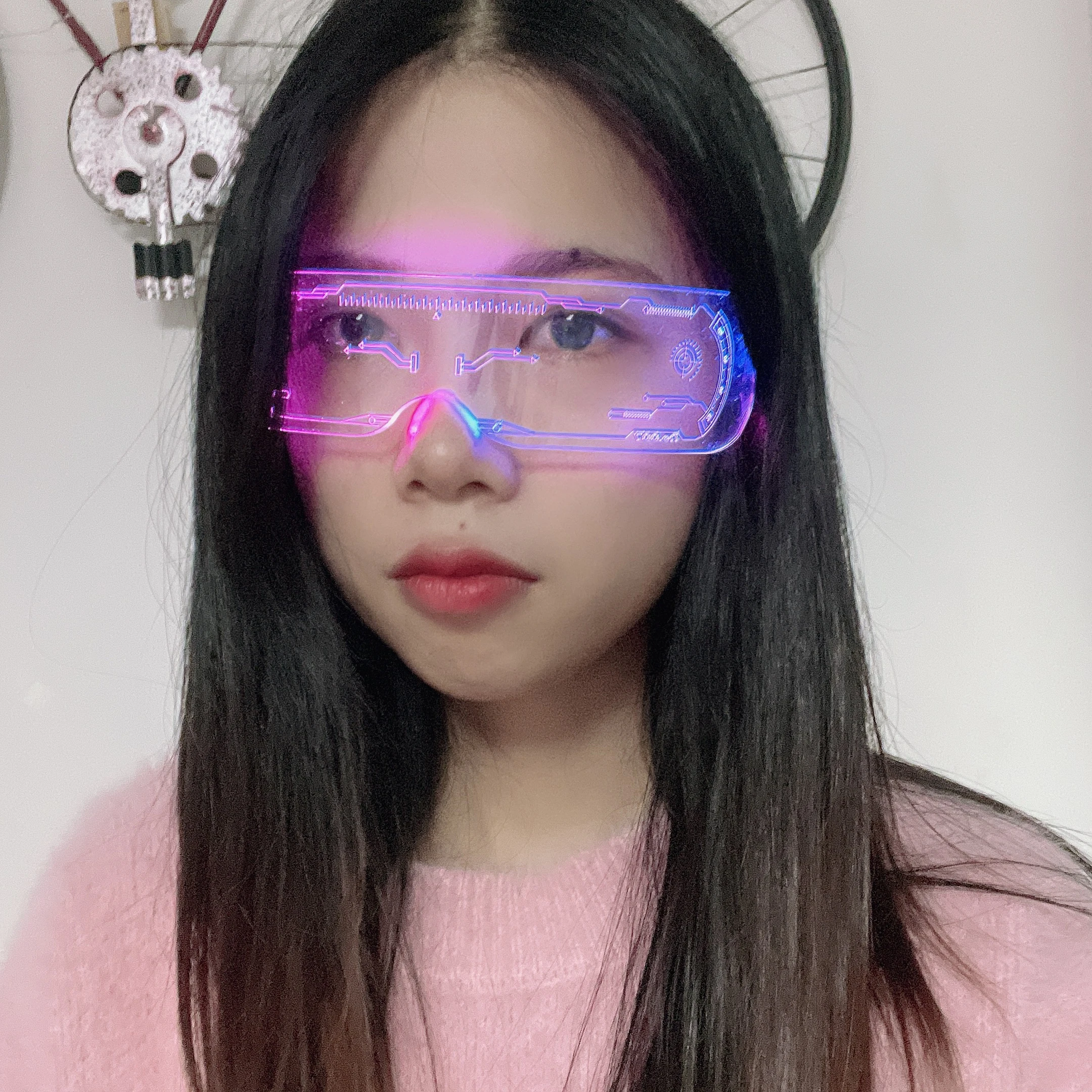New Style Fashion Led Transparent Glasses Most Popular Led Light Up Glasses High Quality Glasses