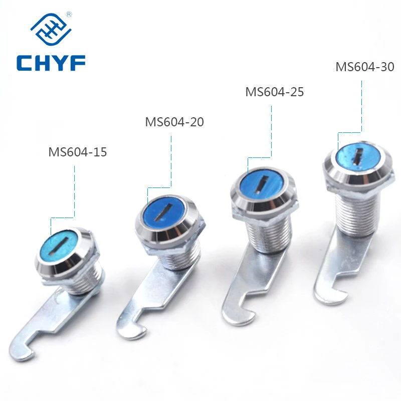 MS604 OEM ODM Quarter Turn Electric Cabinet door Lock Zinc Alloy Cylinder Cam Lock